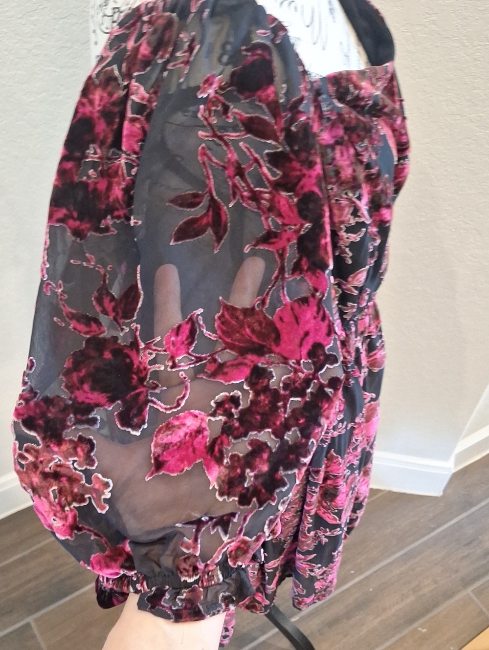 Torrid Velvet Burnout Babydoll Sweetheart Neckline Mini Dress Plus Size 22 - Picture 5 of 12